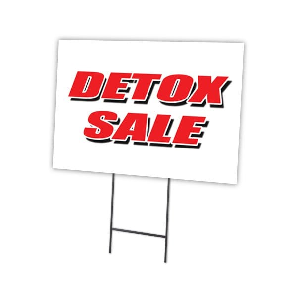 Signmission Detox Sale Yard Sign & Stake outdoor plastic coroplast window, C-2436-DS-Detox Sale C-2436-DS-Detox Sale - main
